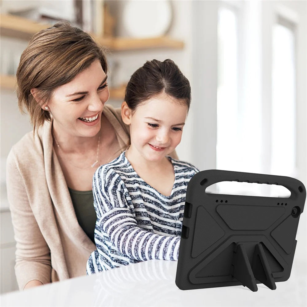 For Lenovo Tab M10 (Gen 3) Tab-328F Kickstand Tablet Case Hand Grip Anti-Drop EVA Tablet Cover - Black - 6