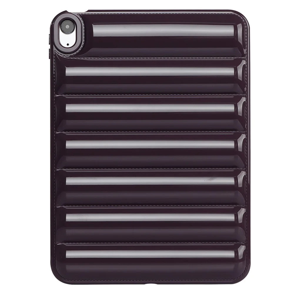 Down Jacket Texture Soft TPU Cover For iPad Air (2020) / (2022) Candy Color Tablet Case - Wine Red - 2