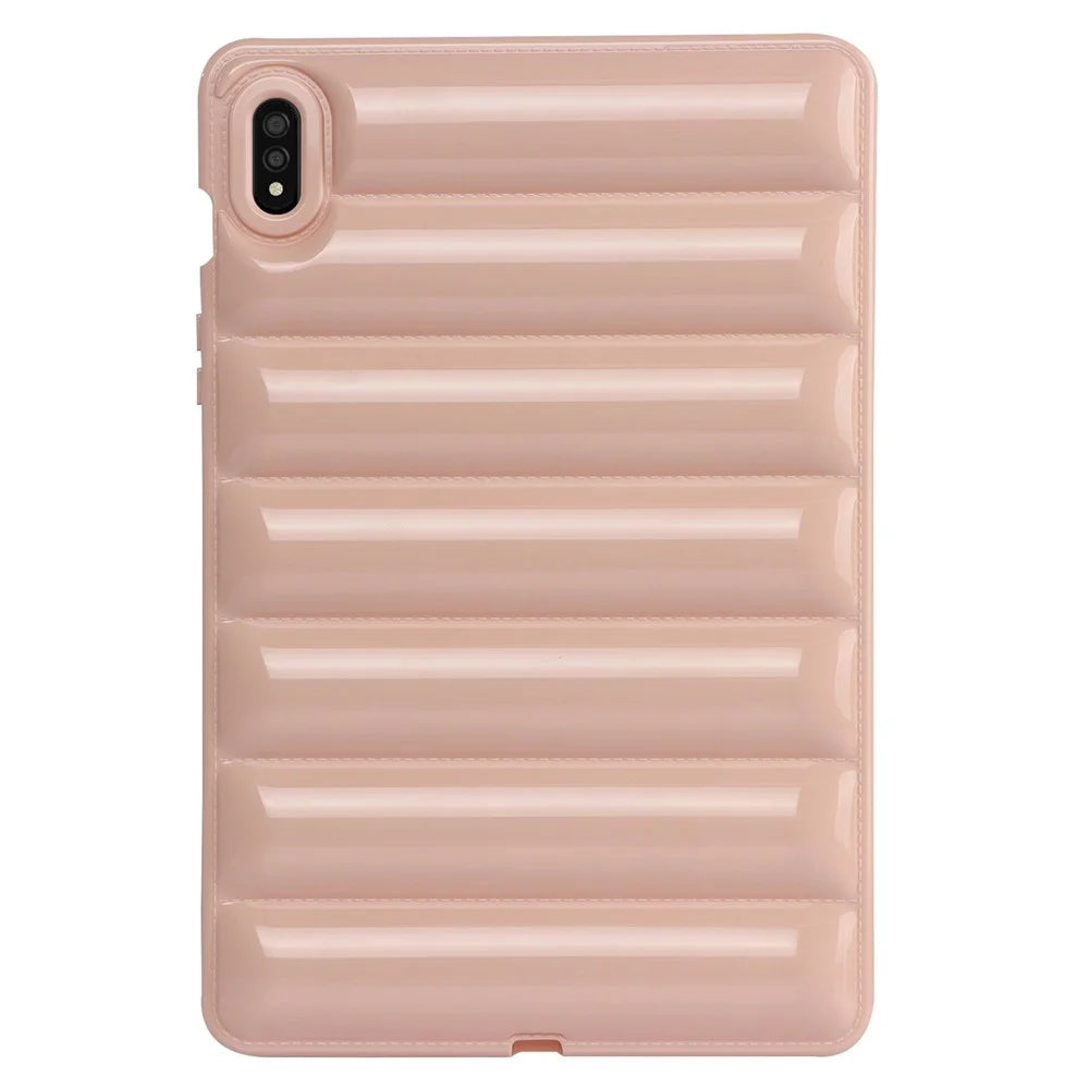 For Samsung Galaxy Tab S7 / S8 / T870 / X700 Tablet Soft TPU Cover Case Down Jacket Shell - Pink - 2