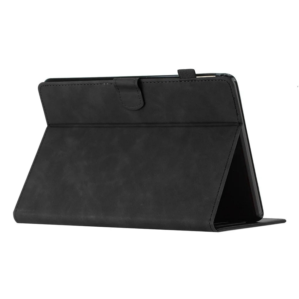 For Amazon Kindle 11th Gen (2022) TPU+PU Leather Cover Card Slot Imprinted Pattern Tablet Case - Black - 4