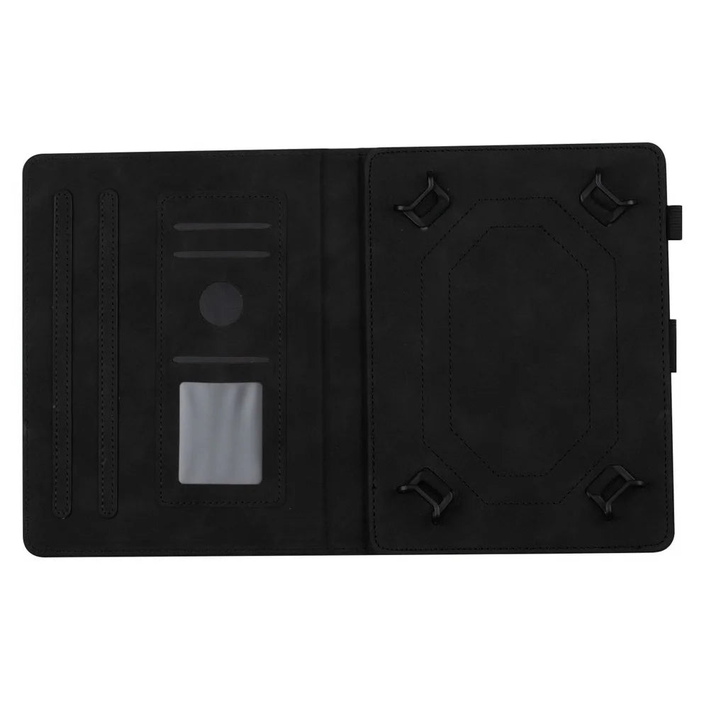 7-inch Tablet PU Leather Stand Case Butterfly Imprinted Card Holder Tablet Cover - Black - 4
