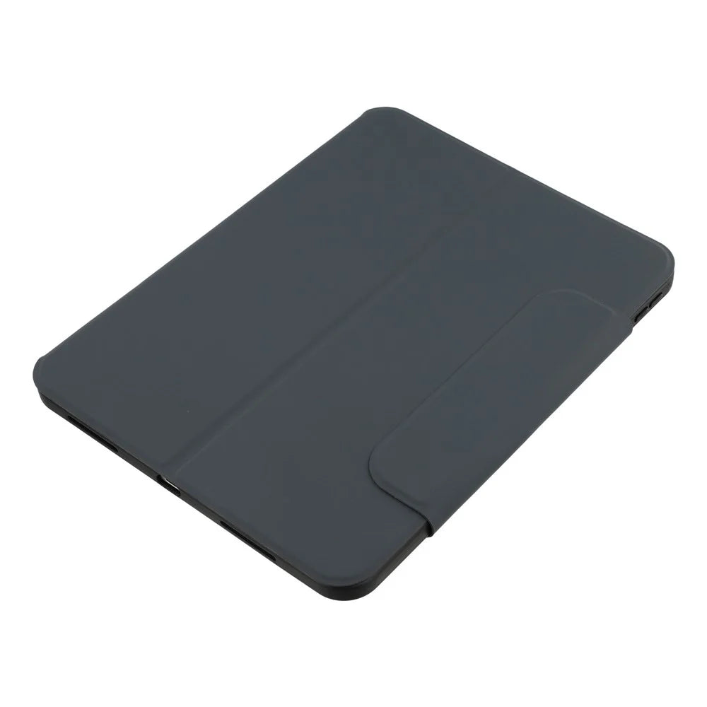 For iPad (2025) / 10.9 (2022) PU Leather Tablet Case Stand Magnetic Clasp Tablet Cover - Black - 5