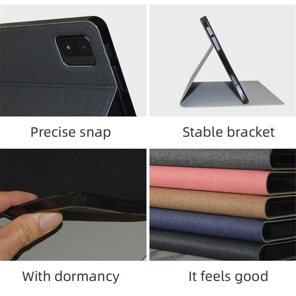 For Blackview Tab 12 Business PU Leather Tablet Cover Shockproof Stand Folio Case - Black - 7