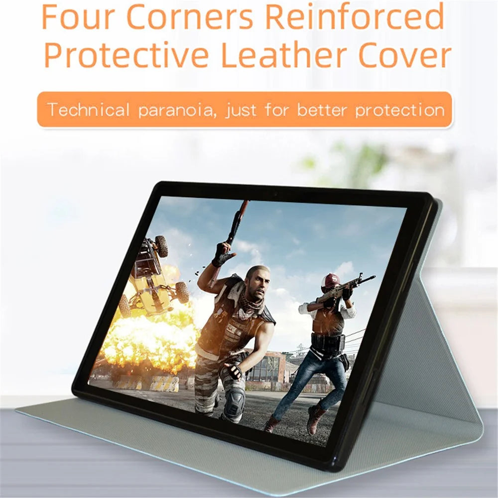 For Blackview Tab 15 / 15 Pro Shockproof Tablet Case Folding Stand PU Leather Flip Cover - Grey - 2