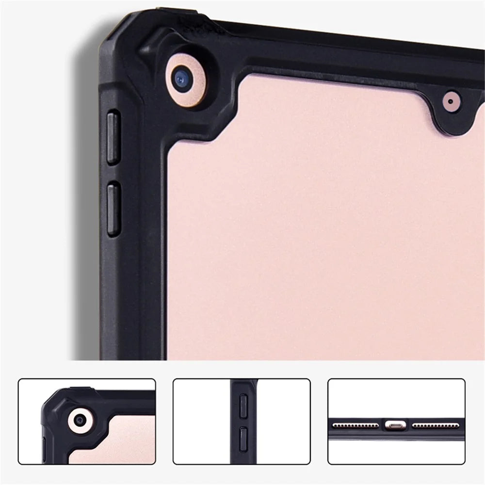 For iPad 10.2 (2021) / (2019) / (2020) TPU+PC Tablet Case Air Cushion Protective Kickstand Cover with Pencil Holder - 2