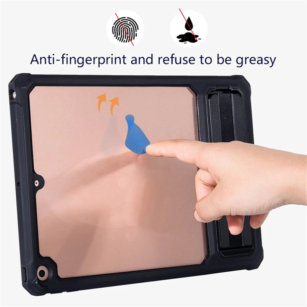 For iPad 10.2 (2021) / (2019) / (2020) TPU+PC Tablet Case Air Cushion Protective Kickstand Cover with Pencil Holder - 4
