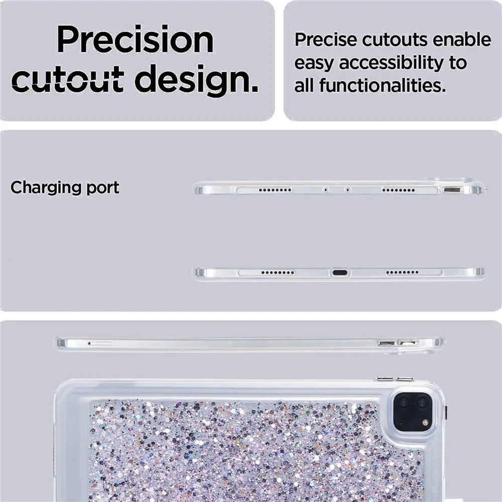 For iPad Pro 11 (2018) / (2020) / (2021) / (2022) Glitter Tablet Case TPU + PC Protective Tablet Cover - Style A - 6