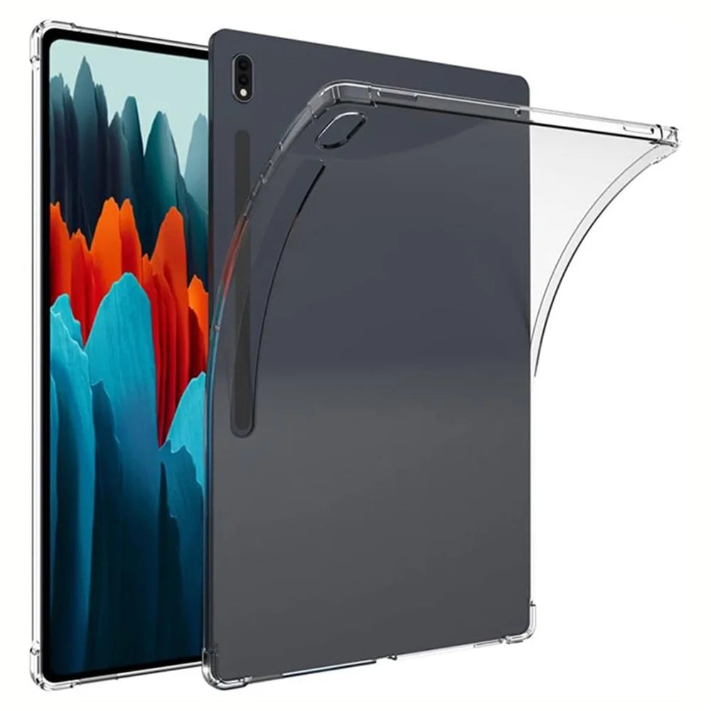 For Samsung Galaxy Tab S7 / S8 Anti-drop Tablet Case Reinforced Corners Transparent TPU Cover - 1