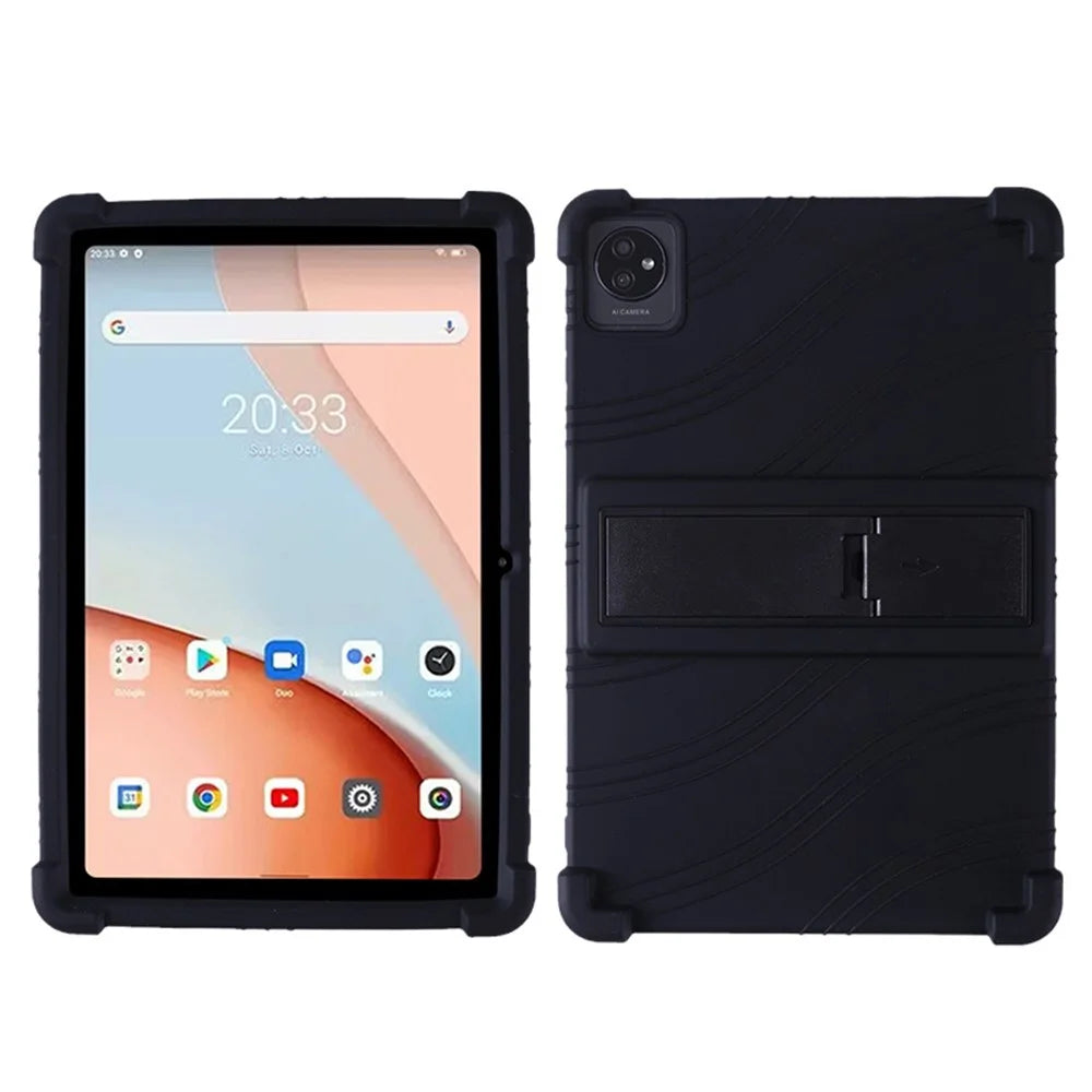 For Blackview Oscal Pad 60 PC Kickstand Tablet Case Soft Silicone Protective Cover - Black - 1
