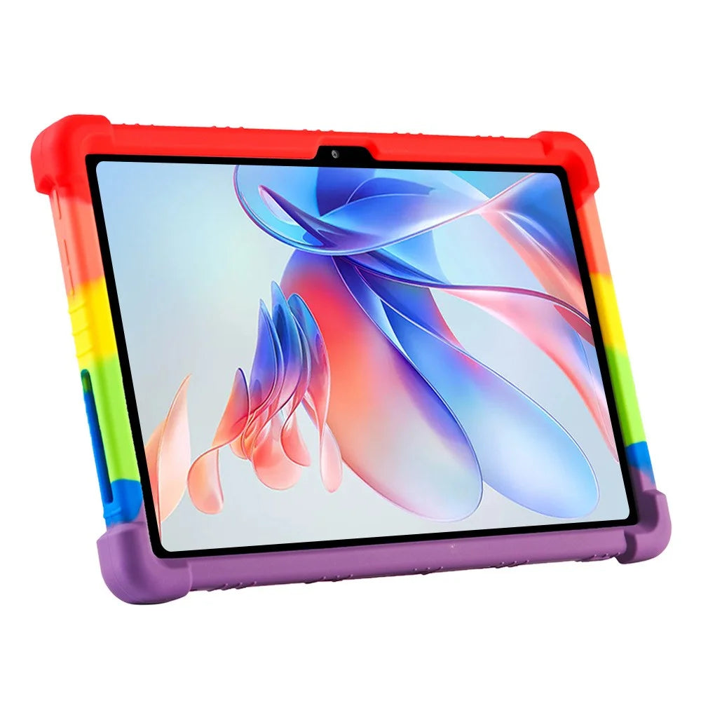 For Blackview Tab 11 WiFi Tablet Silicone Case PC Kickstand Anti-drop Corner Tablet Cover - Black - 2