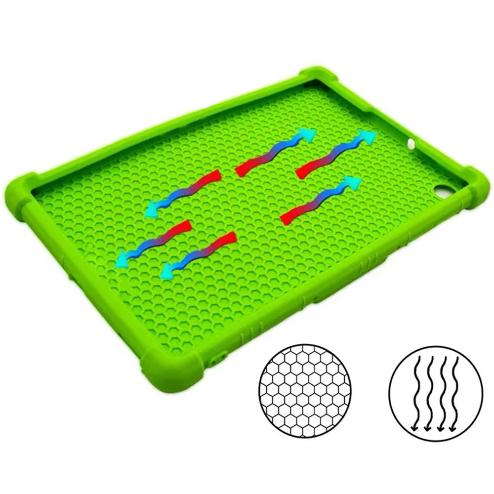 For Blackview Tab 12 Pro Silicone Tablet Case Anti-drop Tablet Cover with PC Kickstand - Blue - 5