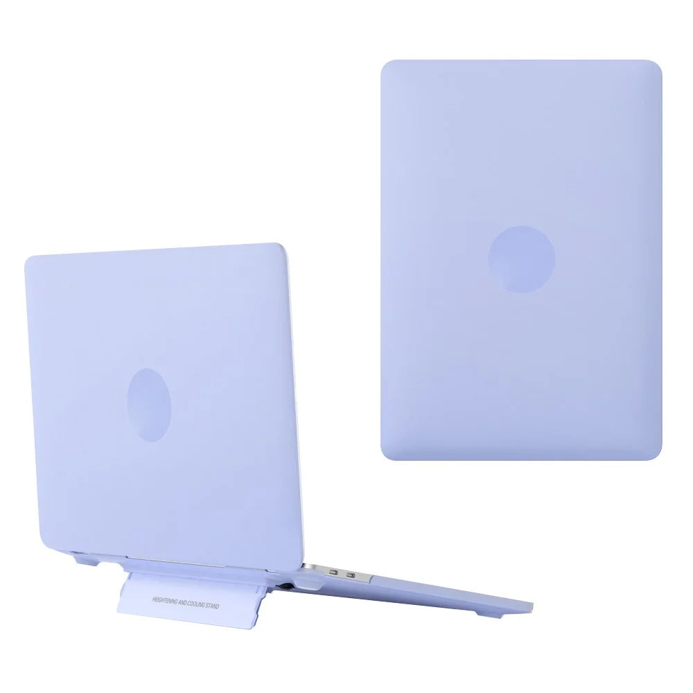 Matte Hard PC Case for Macbook Air 15 inch (2026) A3448 / (2025) A3241 / (2024) A311 / (2023) A2941 Lightweight Shockproof Laptop Cover with Kickstand - Purple - 1