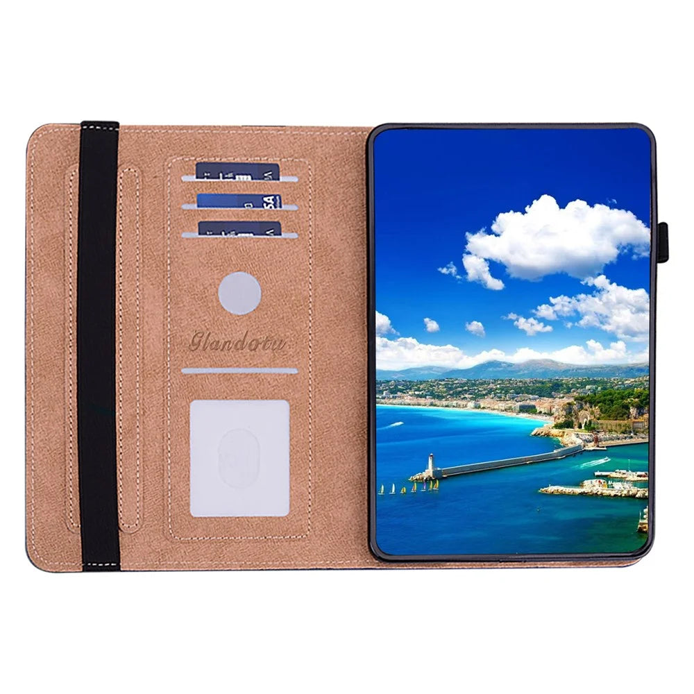 For Samsung Galaxy Tab S10+ / S9+ / S9 FE+ All-Inclusive Protection PU Leather TPU Tablet Stand Case Pattern Printing Cover - Datura Flower - 2