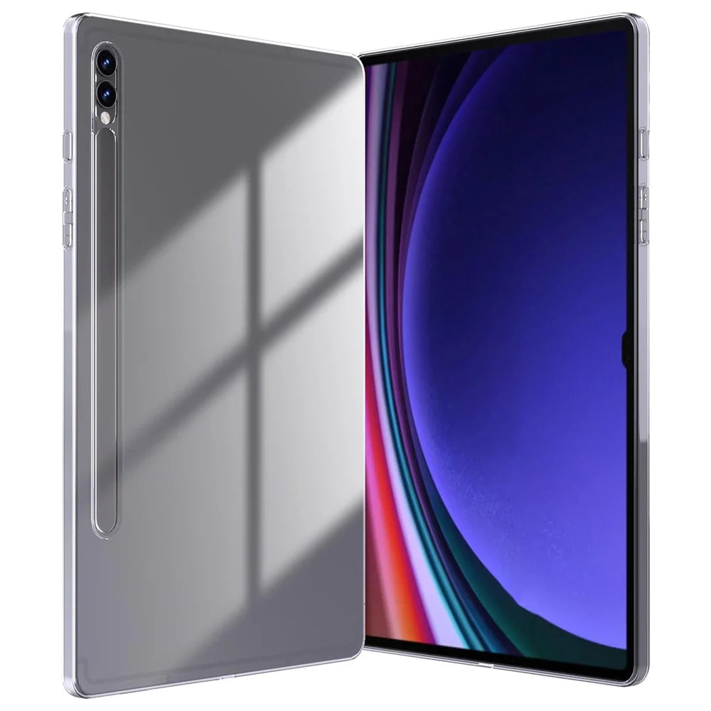 For Samsung Galaxy Tab S9+ Flexible TPU Cover HD Transparent Tablet Case Drop Protection Shell - 1