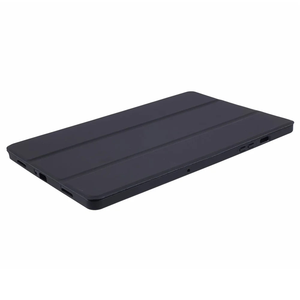 For Samsung Galaxy Tab A9+ Tri-Fold Stand Cover PU Leather Honeycomb Texture Tablet Case - Black - 5