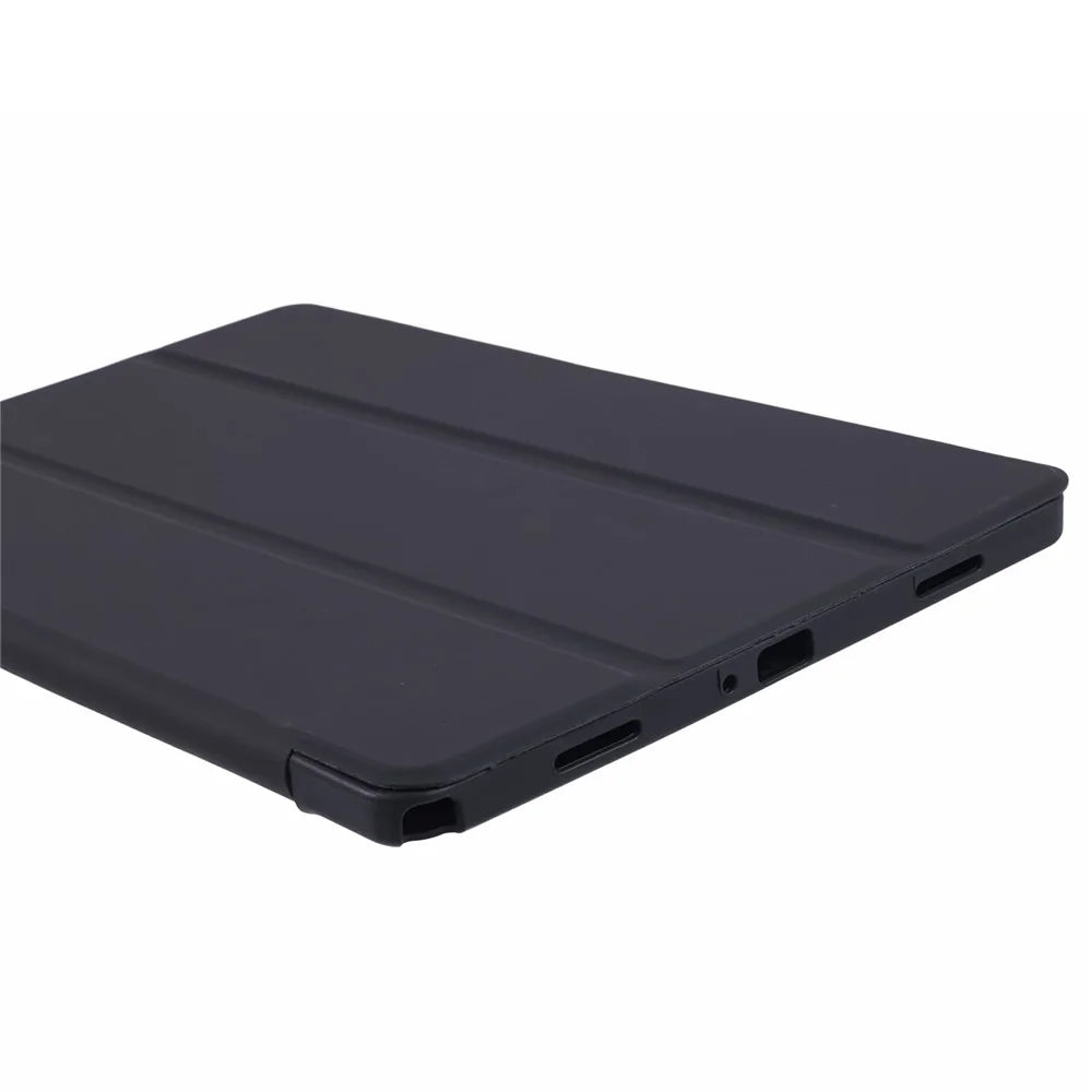 For Samsung Galaxy Tab A9+ Tri-Fold Stand Cover PU Leather Honeycomb Texture Tablet Case - Black - 6