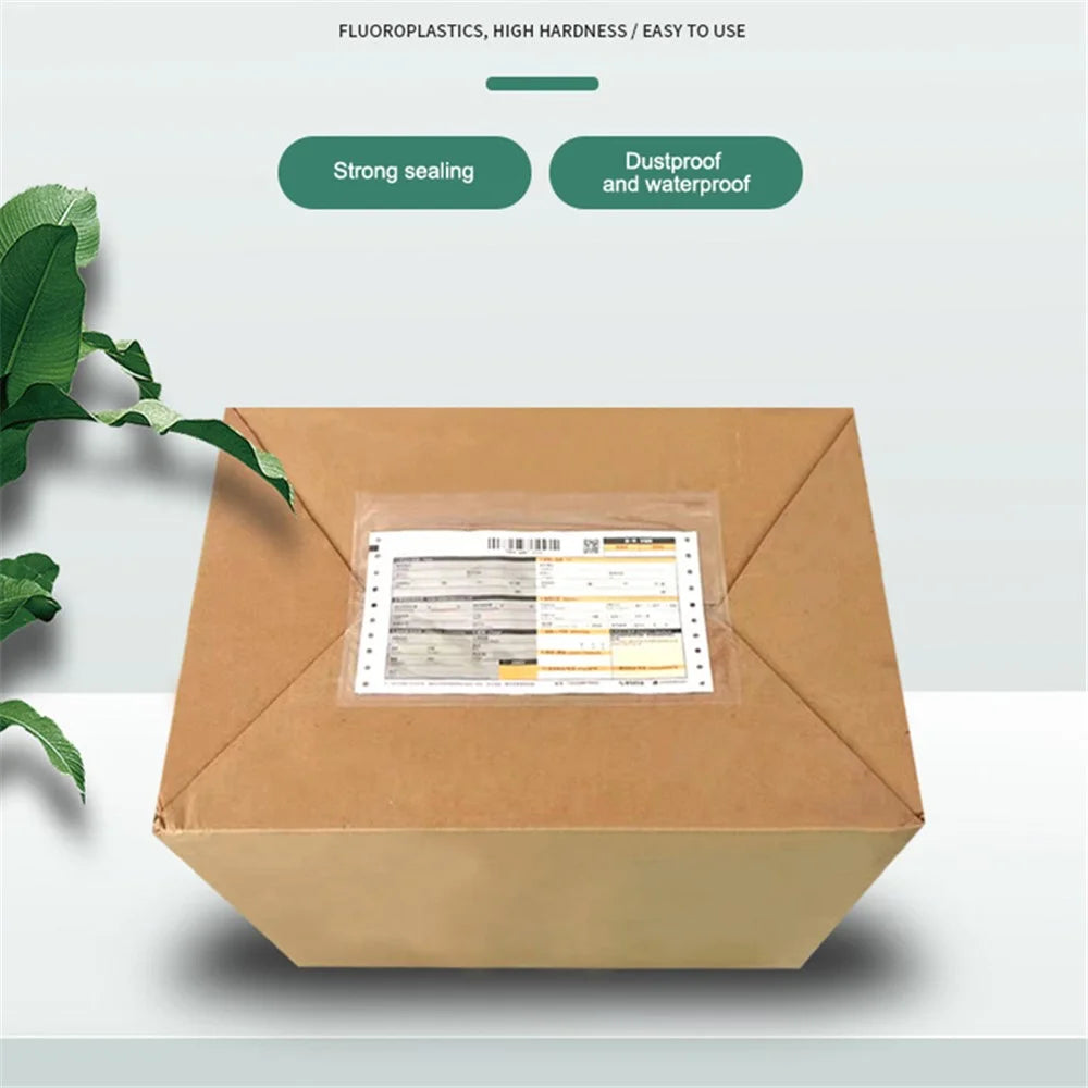 100Pcs 34x24cm Transparent Adhesive Back Bag Logistics Express Waybill Sticker Self-adhesive Packing List Envelope - 2