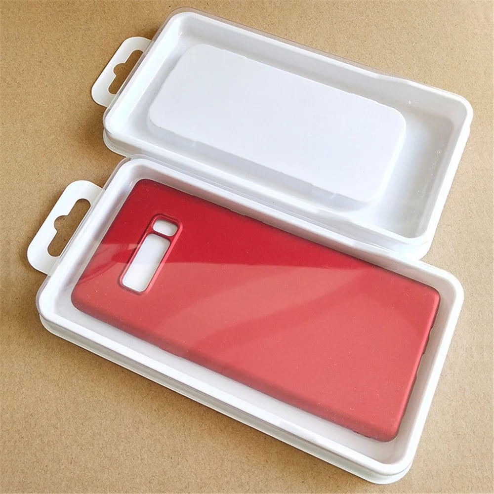 50Pcs Size M Phone Case Packaging Boxes PC+PVC Transparent Displaying Boxes, 16.2 x 8.2cm - 2