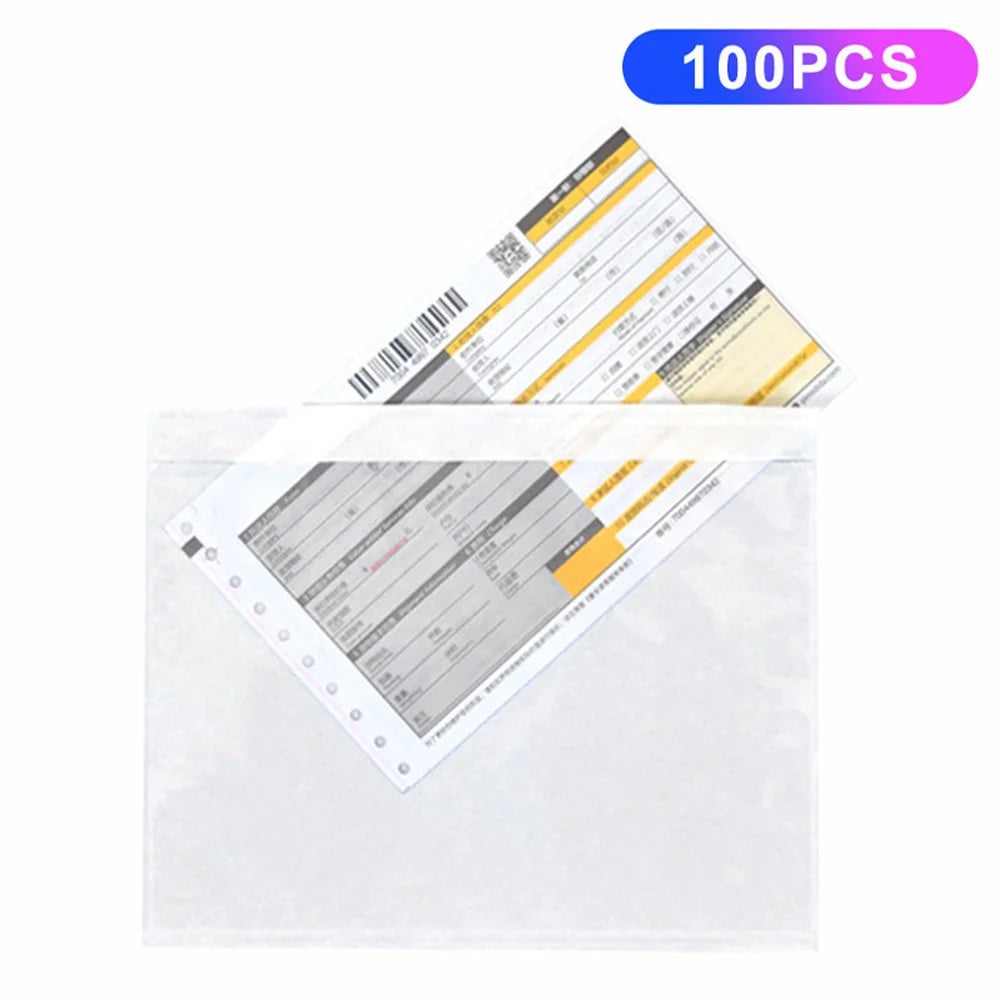 100Pcs 25x17cm Adhesive Shipping Bags Express Logistics Packaging Bag Clear Envelopes - 1