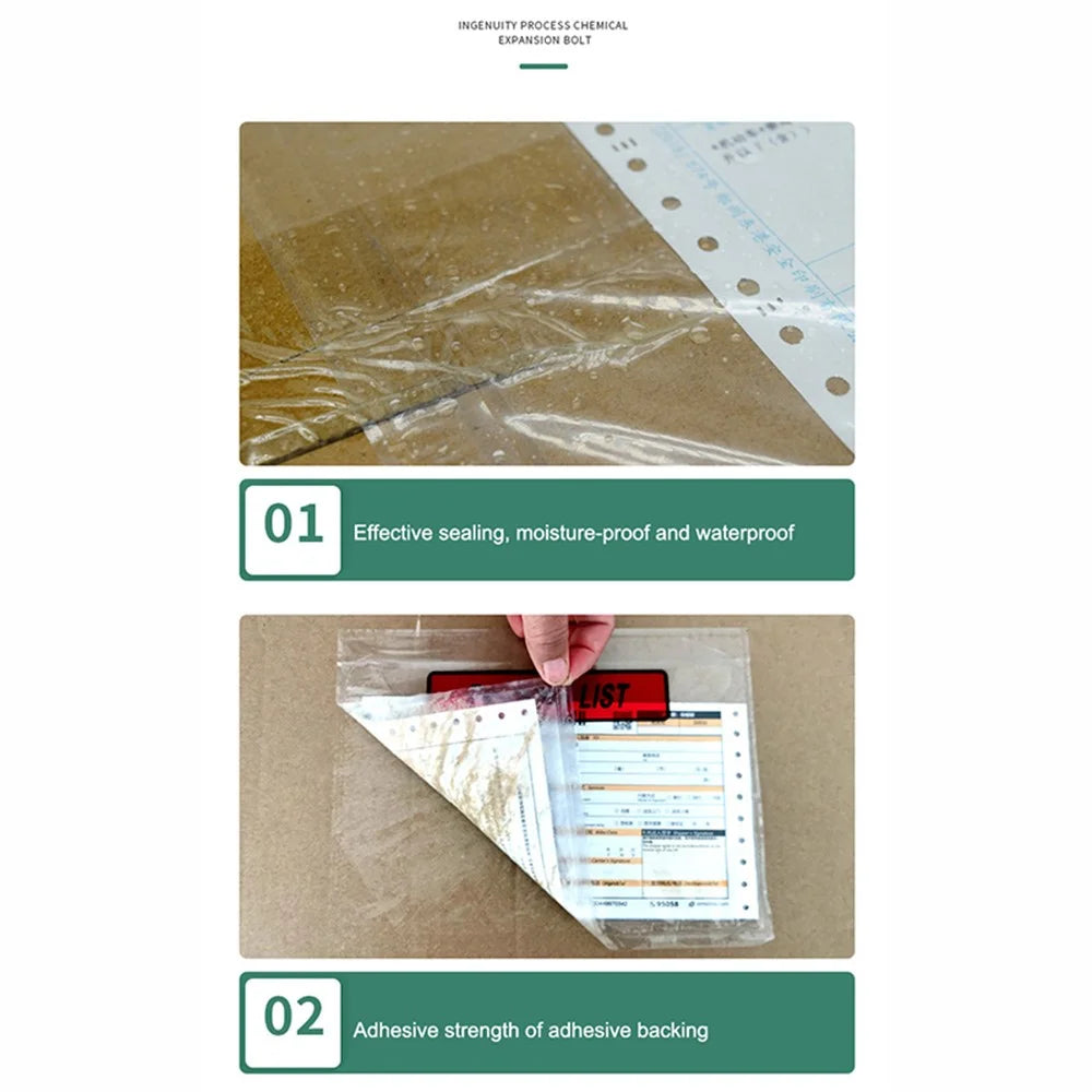 100Pcs 13x9cm Clear Mailing Bags Self Seal Posting Envelopes Packing Storage Back Bags - 4