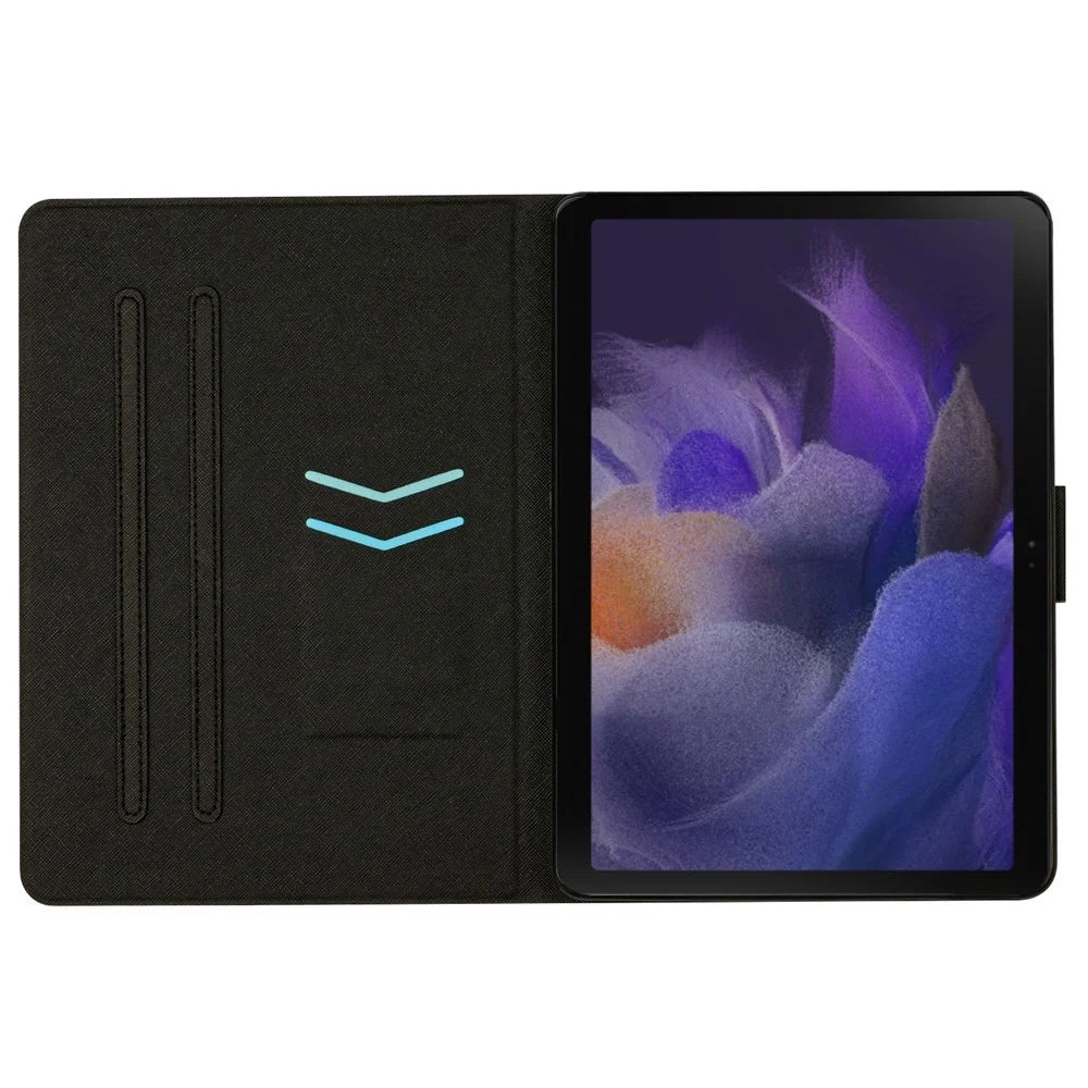 For Samsung Galaxy Tab A9+ PU Leather Stand Cover Pattern Printing Tablet Case - Green - 2
