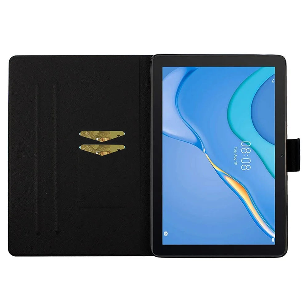 For Samsung Galaxy Tab A9+ Case PU Leather Pattern Printing Tablet Cover - 8-Shape Starry Sky - 2