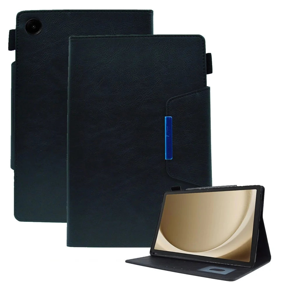 For Samsung Galaxy Tab A11+ / A9+ X210 / X215 / X216B Leather Case Stand Tablet Cover Wake / Sleep Enabled - Black - 1