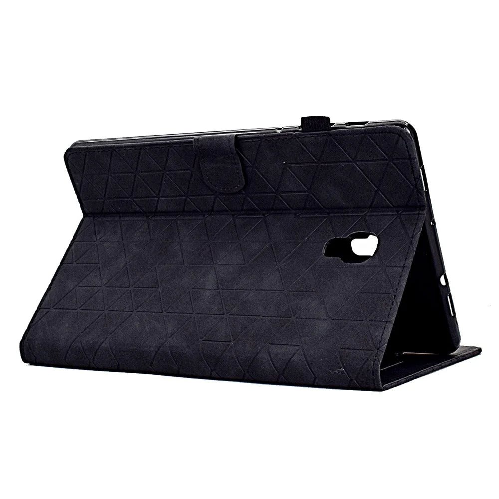 For Samsung Galaxy Tab A 10.5 (2018) T590 T595 PU Leather Case Card Slot Protective Tablet Cover - Black - 4