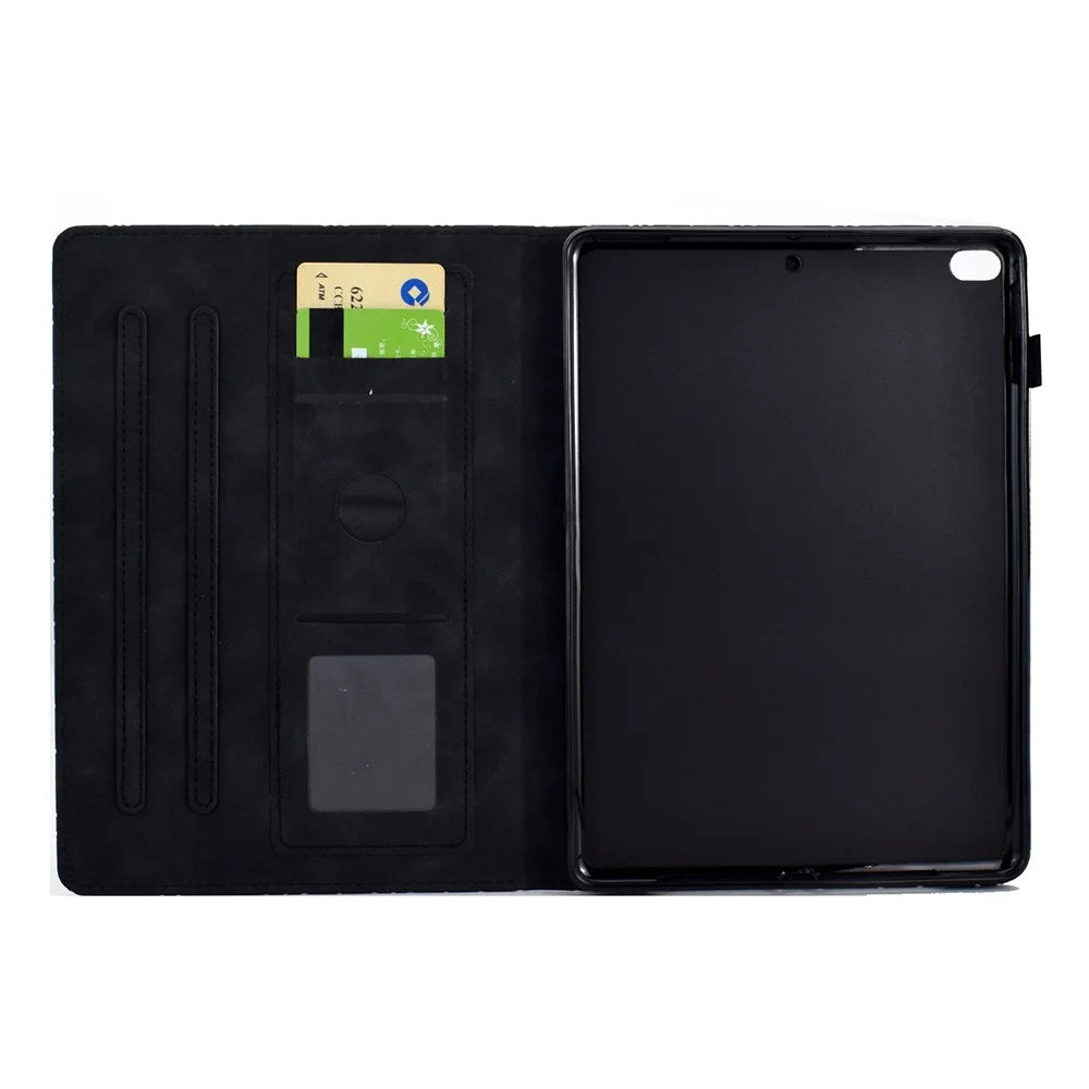 For iPad Mini / Mini 2 / mini 3 / mini 4 / mini (2019) 7.9 inch Case Pattern Imprinted PU Leather Tablet Case - Black - 2