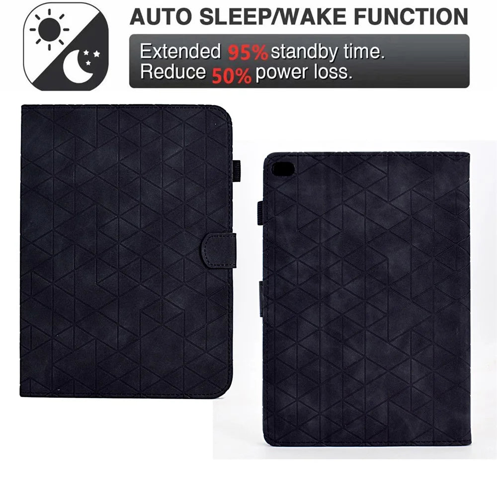 For iPad Mini / Mini 2 / mini 3 / mini 4 / mini (2019) 7.9 inch Case Pattern Imprinted PU Leather Tablet Case - Black - 6