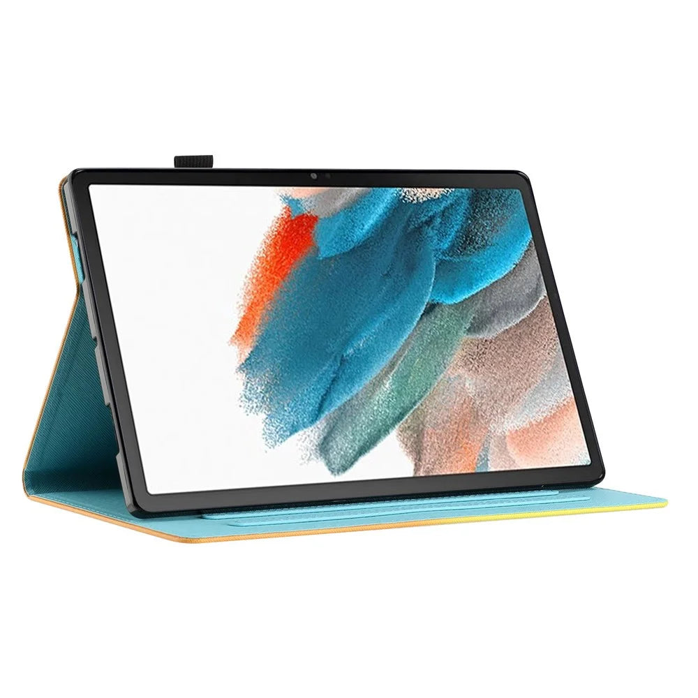 For Samsung Galaxy Tab A9 Protective Case Auto Sleep / Wake Anti-Drop PU Leather Flip Tablet Cover - Cat - 2