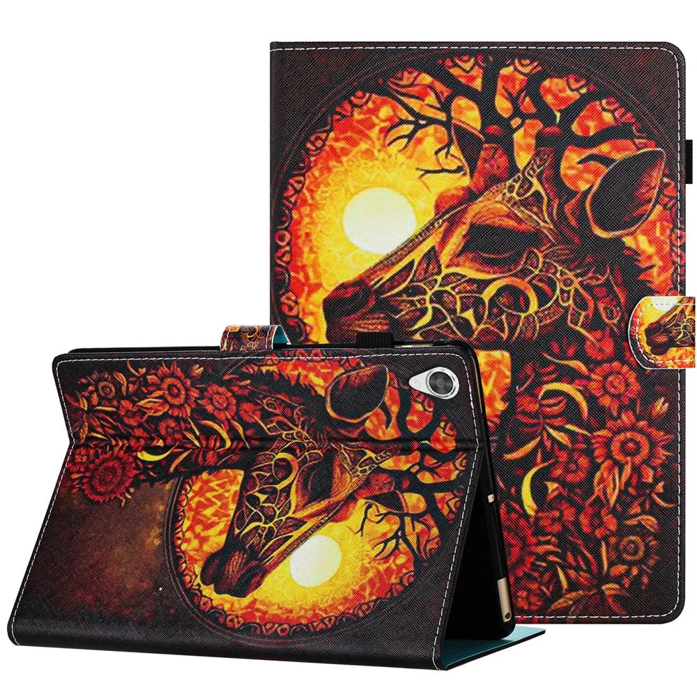 For Lenovo Tab M10 HD Gen 2 Shockproof Case Pattern Printing PU Leather Tablet Cover - Deer - 1