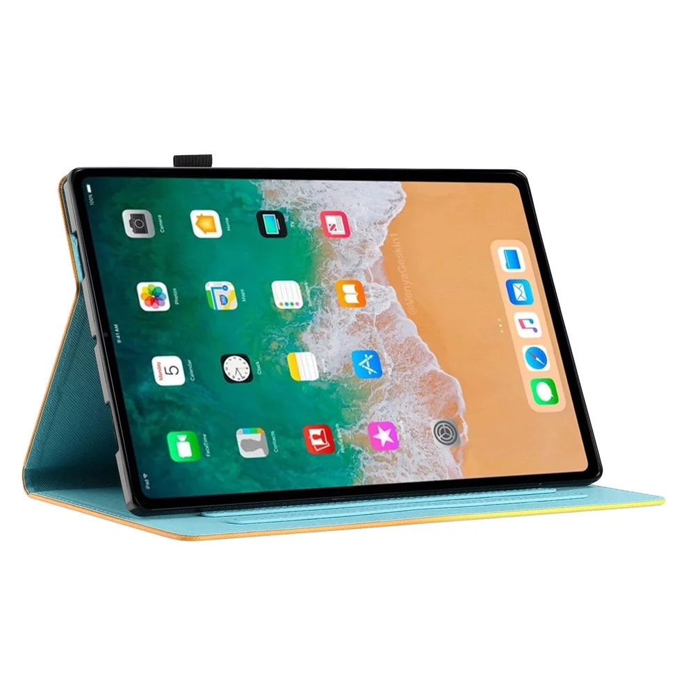 For iPad 10.2 (2021) / (2019) / (2020) Tablet Case Pattern Printed Anti-Drop PU Leather Folio Flip Cover - Owl - 2