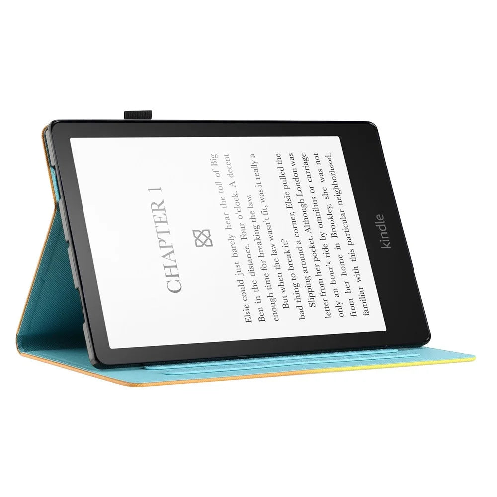 For Amazon Fire HD 10 Plus (2021) Smart Case PU Leather Pattern Dropproof Cover - Gold+Green Marble - 2