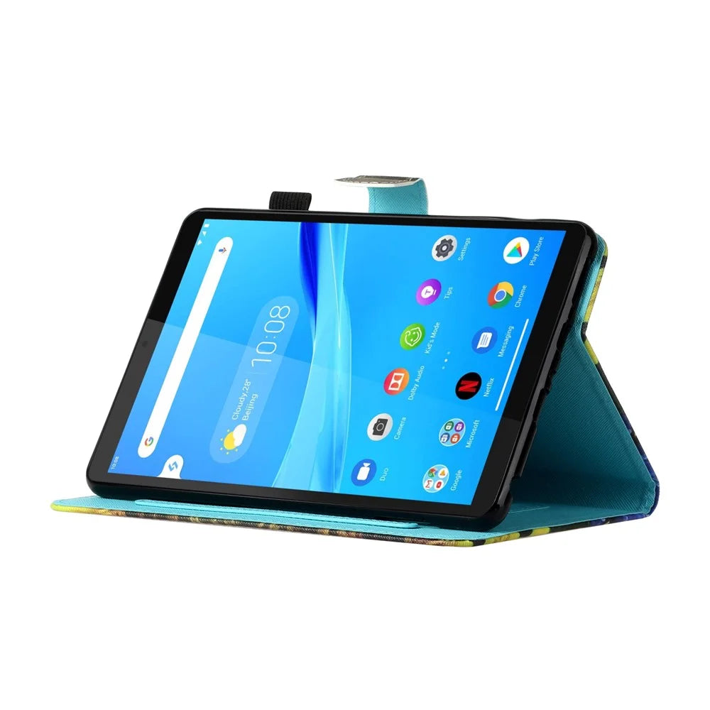 For Samsung Galaxy Tab A9+ Case PU Leather Stand Pattern Tablet Cover - Colorful Butterflies - 2