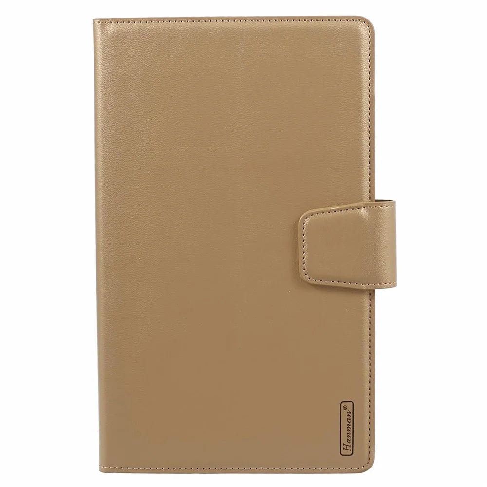HANMAN Mill Series for Samsung Galaxy Tab A9+ Leather Case Folio Flip Tablet Wallet Cover - Champagne Gold - 2