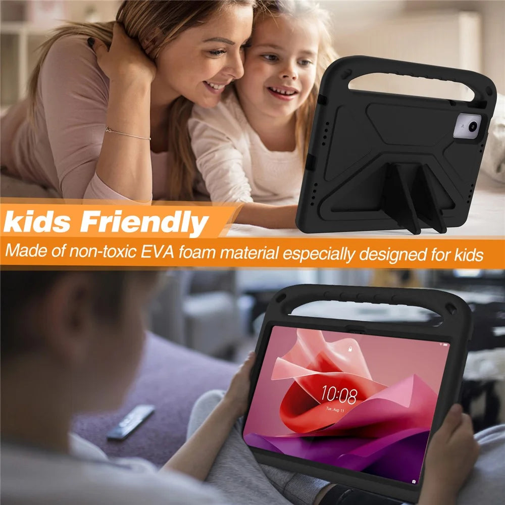 For Lenovo Tab M11 / Xiaoxin Pad 11 2024 Case EVA Handle Kickstand Tablet Cover - Black - 5
