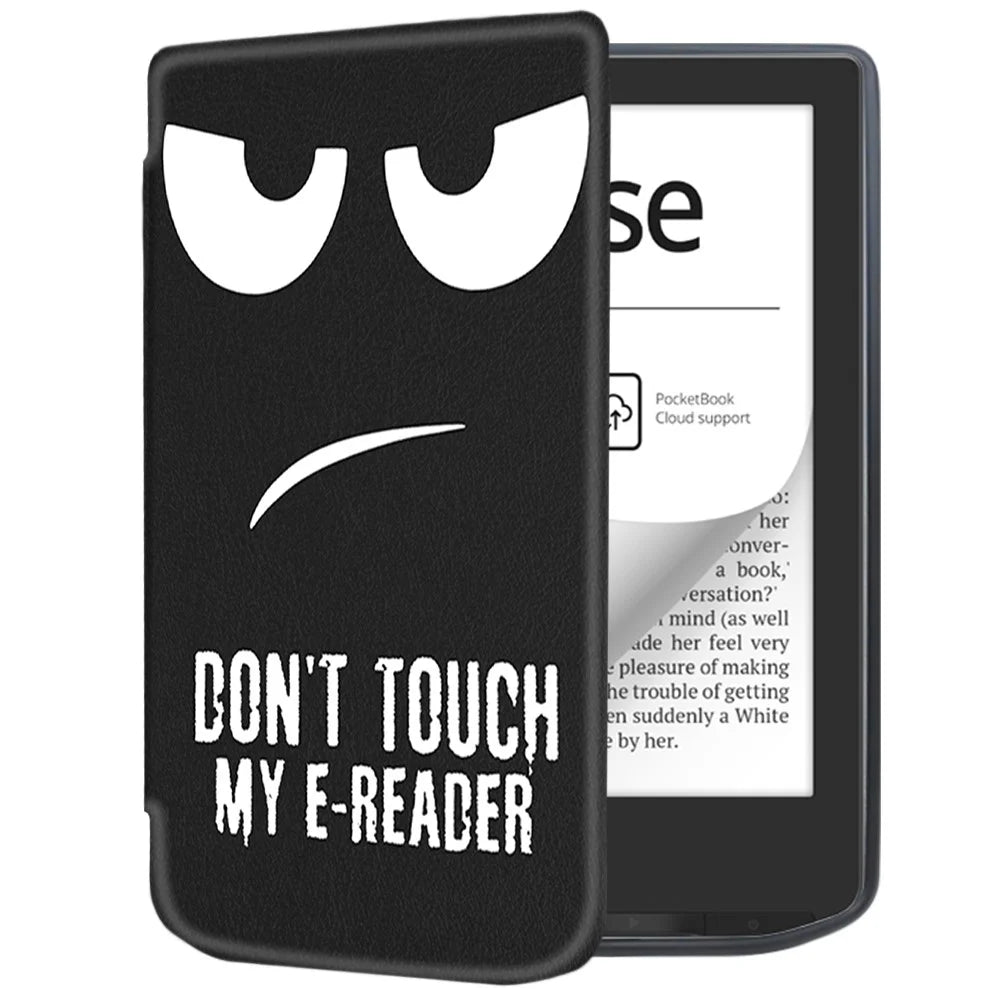 For PocketBook Verse Pro Leather Case E-Reader Cover with Auto Sleep / Wake - Don't Touch My E-Reader - 2