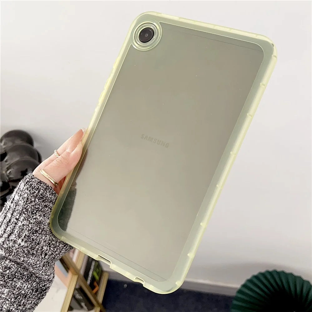 For Samsung Galaxy Tab A9 Clear Case Soft TPU Anti-Scratch Slim-Fit Cover - Yellow - 2
