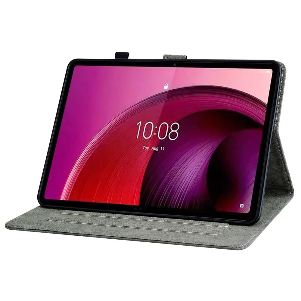 For Lenovo Tab M11 / Xiaoxin Pad 11 2024 Case Card Slots Leather Tablet Cover - Black - 4