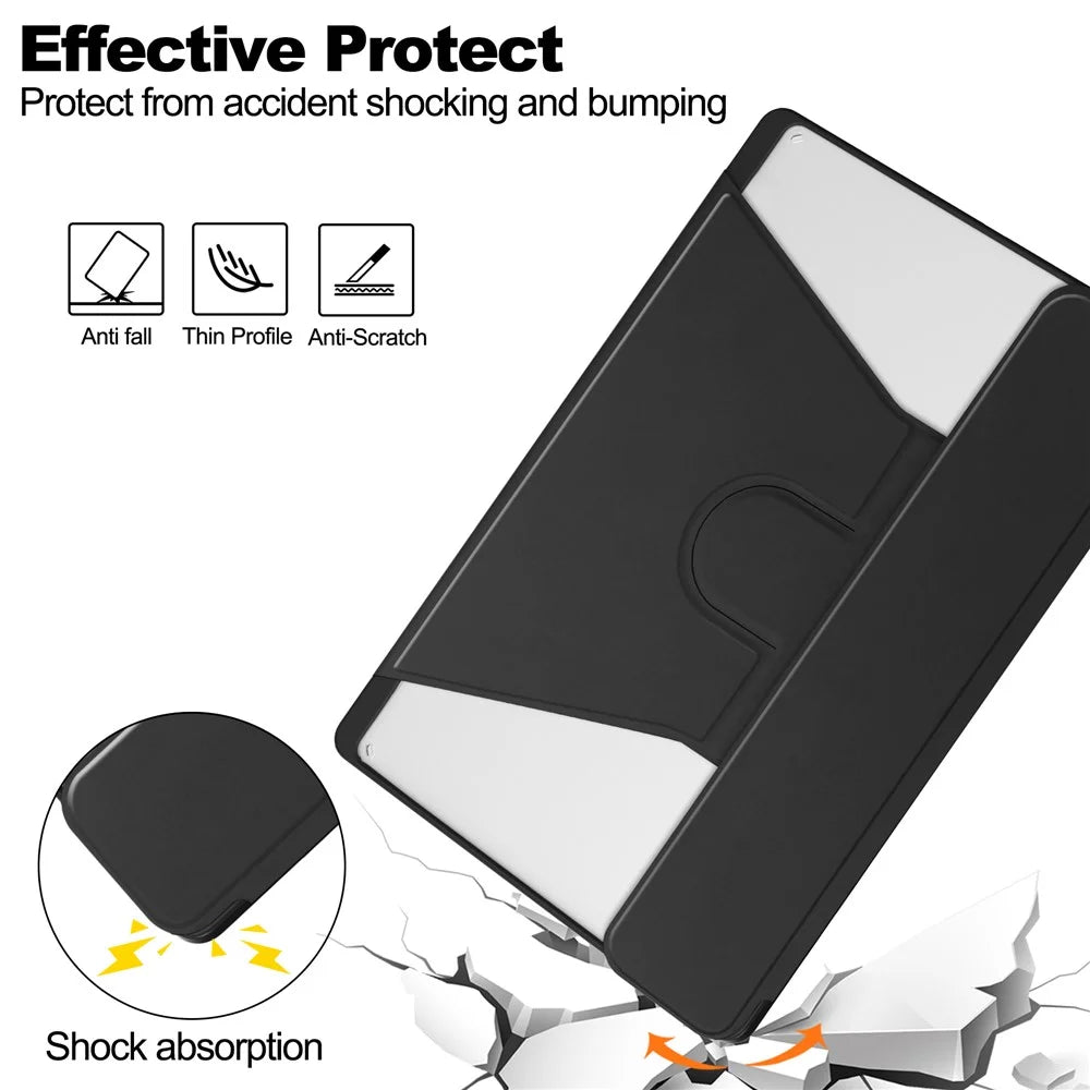 For Lenovo Idea Tab / Tab M11 / Xiaoxin Pad 11 2024 Tablet Case 360-Degree Rotating Stand Anti-fall Cover (without Keyboard) - Black - 4
