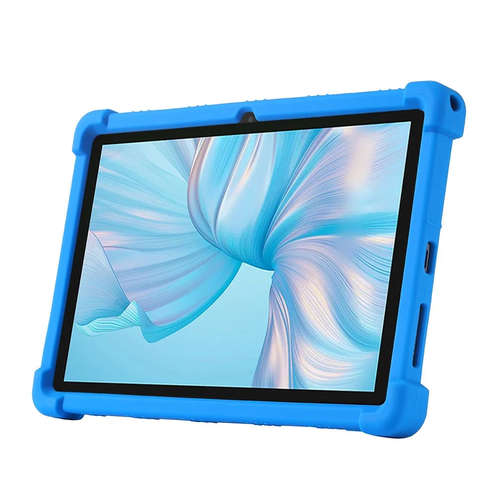 For Blackview Tab 80 10.1 (2023) Tablet Case PC Kickstand Soft Silicone Protective Cover - Dark Blue - 4