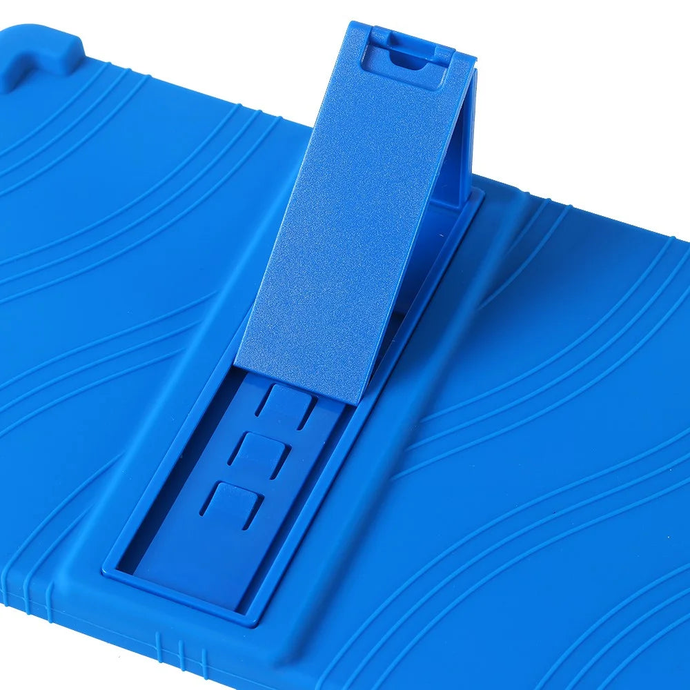 For Blackview Tab 80 10.1 (2023) Tablet Case PC Kickstand Soft Silicone Protective Cover - Dark Blue - 6