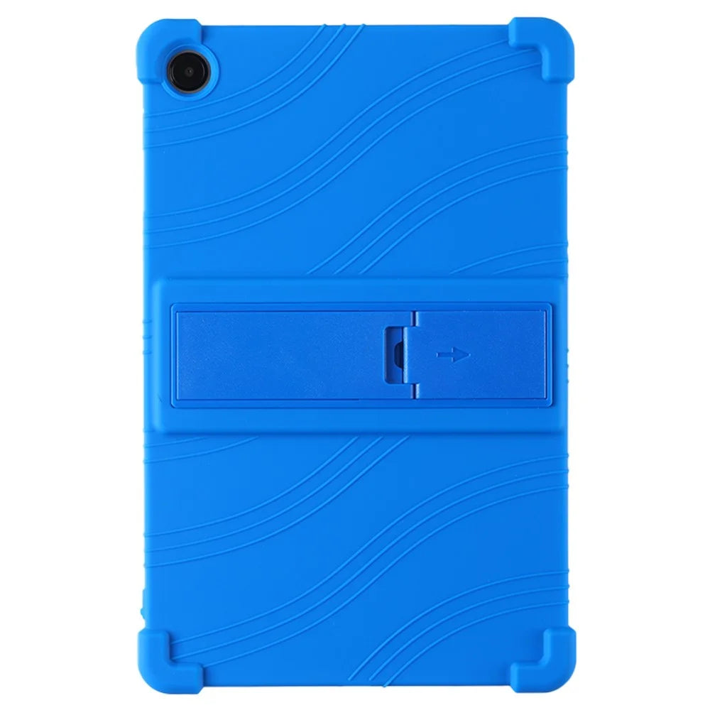 For Samsung Galaxy Tab S9 / S10 FE / S9 FE Tablet Cover Adjustable Kickstand Anti-Drop Silicone Case - Dark Blue - 1