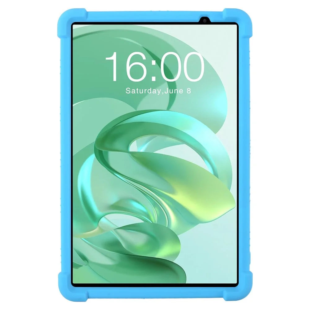 For Teclast P25T / P26T Silicone Case Kickstand Shockproof Protective Cover - Sky Blue - 2