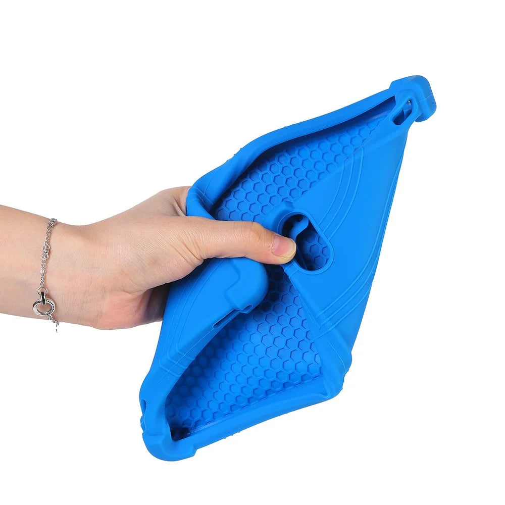 For Teclast P85T Kickstand Tablet Case Reinforced Corners Silicone Cover - Dark Blue - 6
