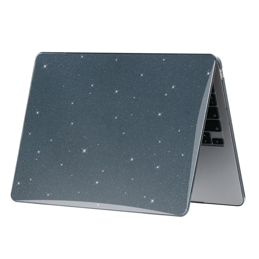 For MacBook Pro 13 inch (2020) A2251 A2289 PC Case Starry Sky Front and Back Laptop Shell Cover - Black - 4