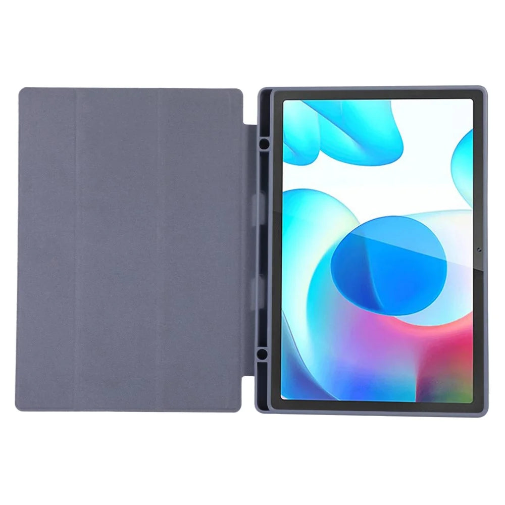 For Samsung Galaxy Tab A11+ / A9+ Case Tri-fold Stand PU Leather Tablet Cover with Pen Slot - Purple - 2