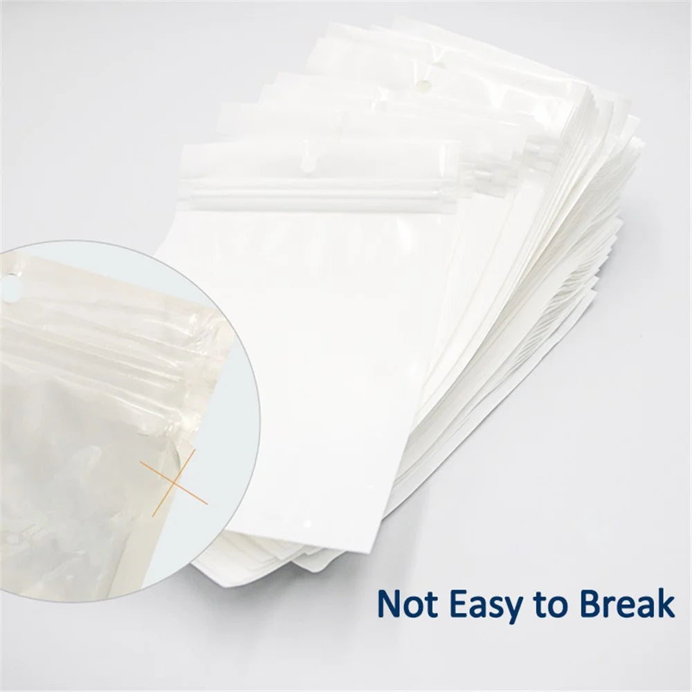 MX-030 100Pcs 23x33cm 14C Resealable Storage Pouches Pearl Film Bags for Mobile Accessories (BPA-free, No FDA Certification) - 6