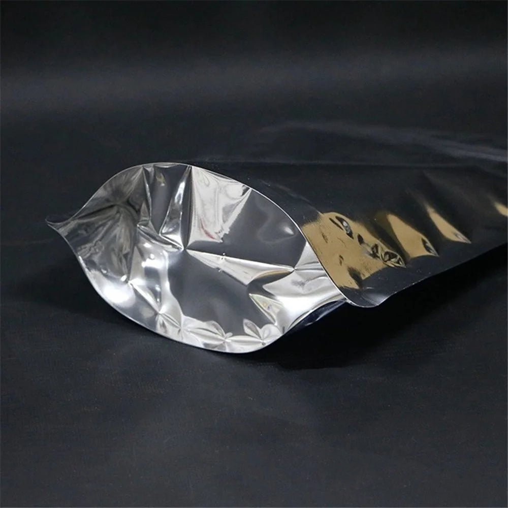 MX-009 100Pcs 22x32cm+5cm Reusable Zipper Lock Bag 16C Aluminium Foil Stand Up Pouches - 7